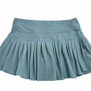 Jan - Gold Hinge Pleated Tennis Skirt Athletic Skort Blue Activewear